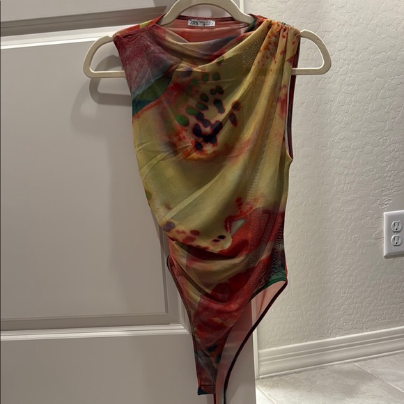 Zara Tops - Zara Multicolor Draped Sleeveless Top